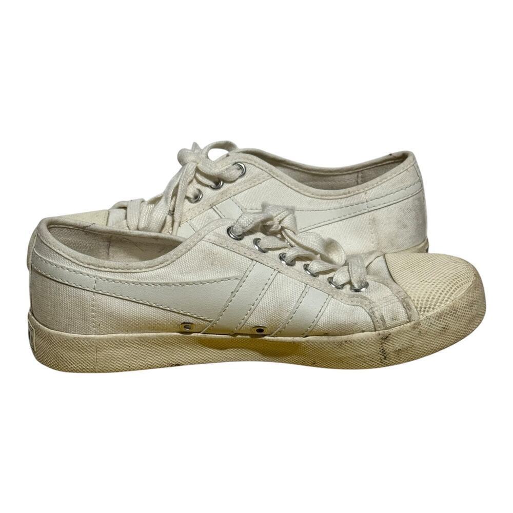 Gola Coaster Canvas Sneakers Women's Size 6 White Minimalist Low Top Trainers - Picture 7 of 8